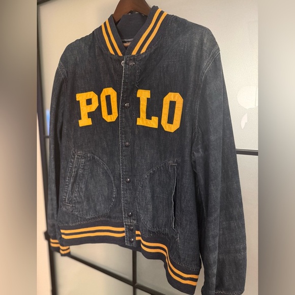 Polo Ralph Lauren Other - Polo Ralph Lauren Men's Denim Varsity Baseball Jacket
